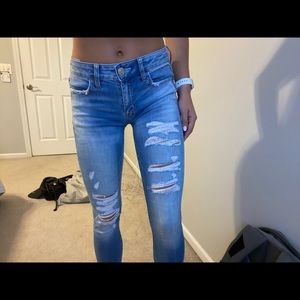 american eagle regular ripped skinny jeans